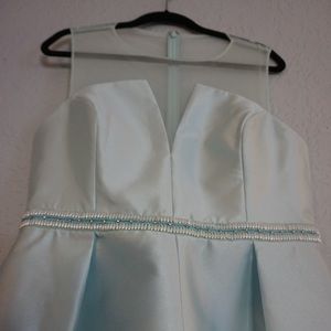 Vintage baby blue long evening dress